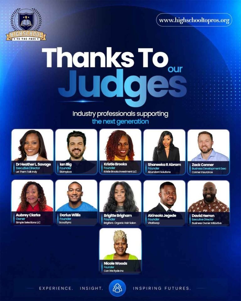 A Special Thanks to Our Judges